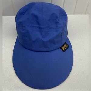 Vintage Eddie Bauer Gore-Tex Blue Purple Long Bill Hat Cap Hiking Made In USA